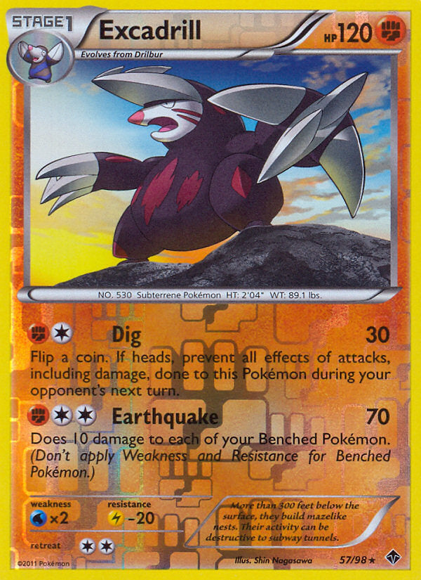 Emerging Powers Excadrill #57/98 reverse holo